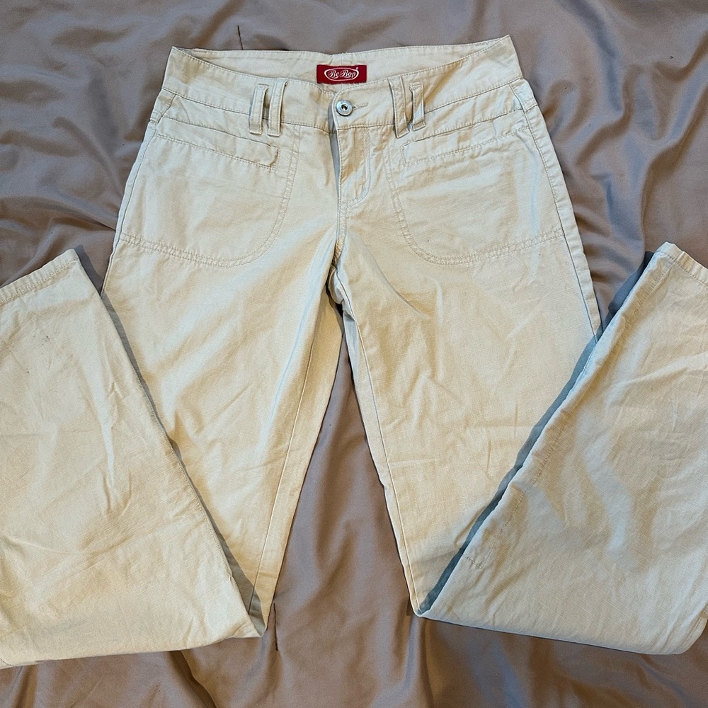 BeBop vintage 2000s Beige Pants with Metal Button
